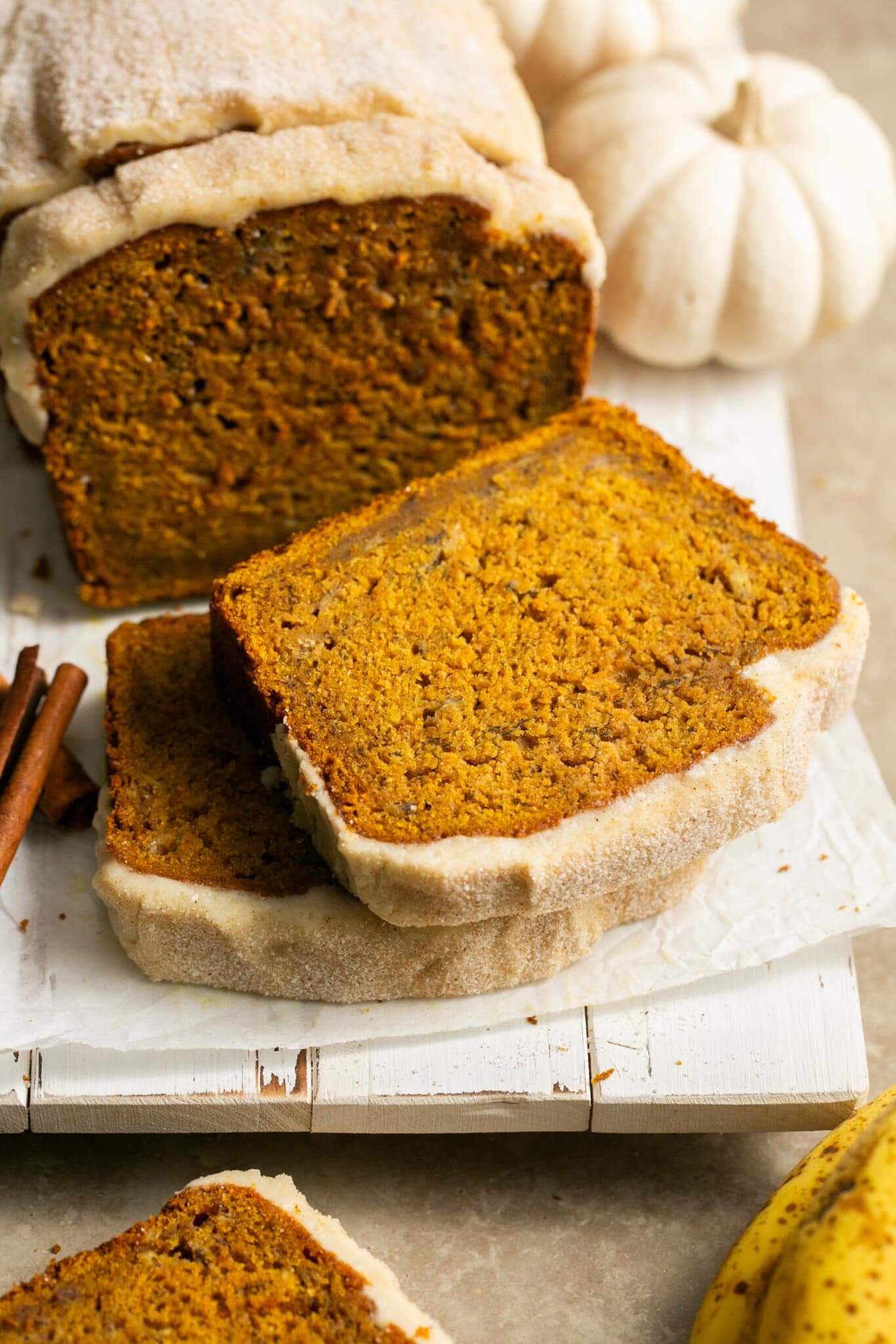 Easy Pumpkin Banana Bread with Vanilla Glaze: Moist & Delicious